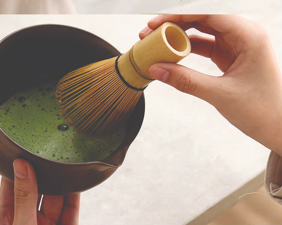 Kit Preparacion Matcha Te Verde Batidor Chasaku Bambu