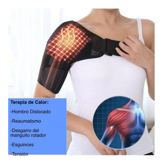 Hombrera Ortopédica Compresion Terapia Calor Lesiones Negro Unitalla