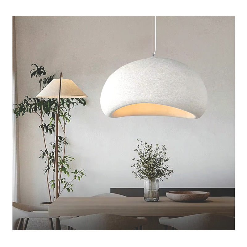 Lampara Techo Nordica Diseño Wabi Sabi Decoracion Moderna Blanco