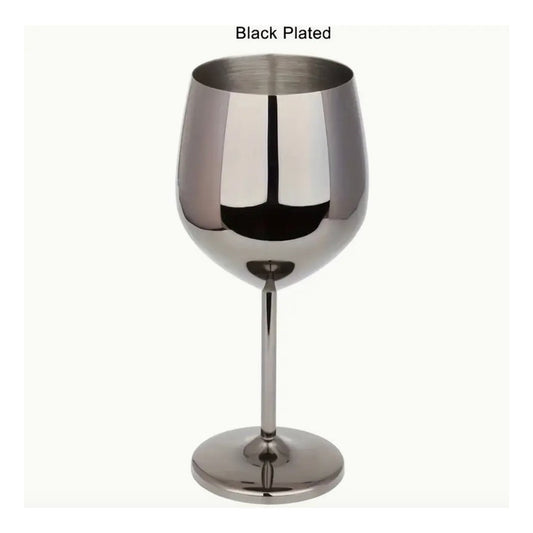 Copas De Vino Metalicas Acero Inoxidable 2pz