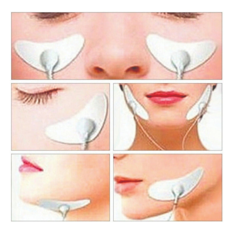 Electroestimulador Facial Ems Tens Cachete Papada + Parches