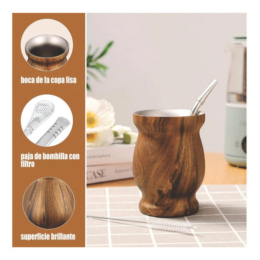 Vaso Matero Con Aislamiento Para Yerba Mate, Te, Tisanas