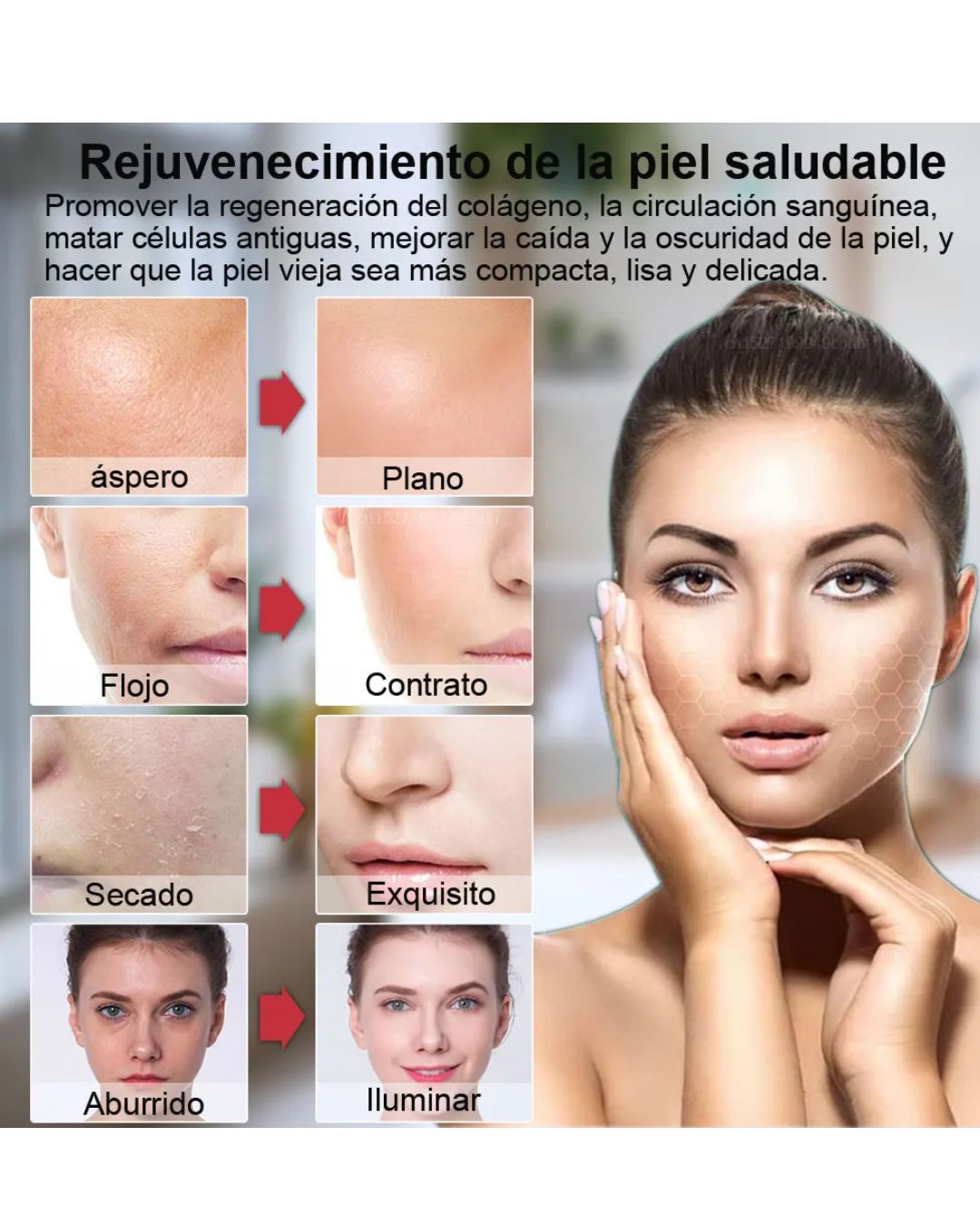 Rejuvenecimient Facial Antiarrugas Lifting Rf Ems Led 4 En 1