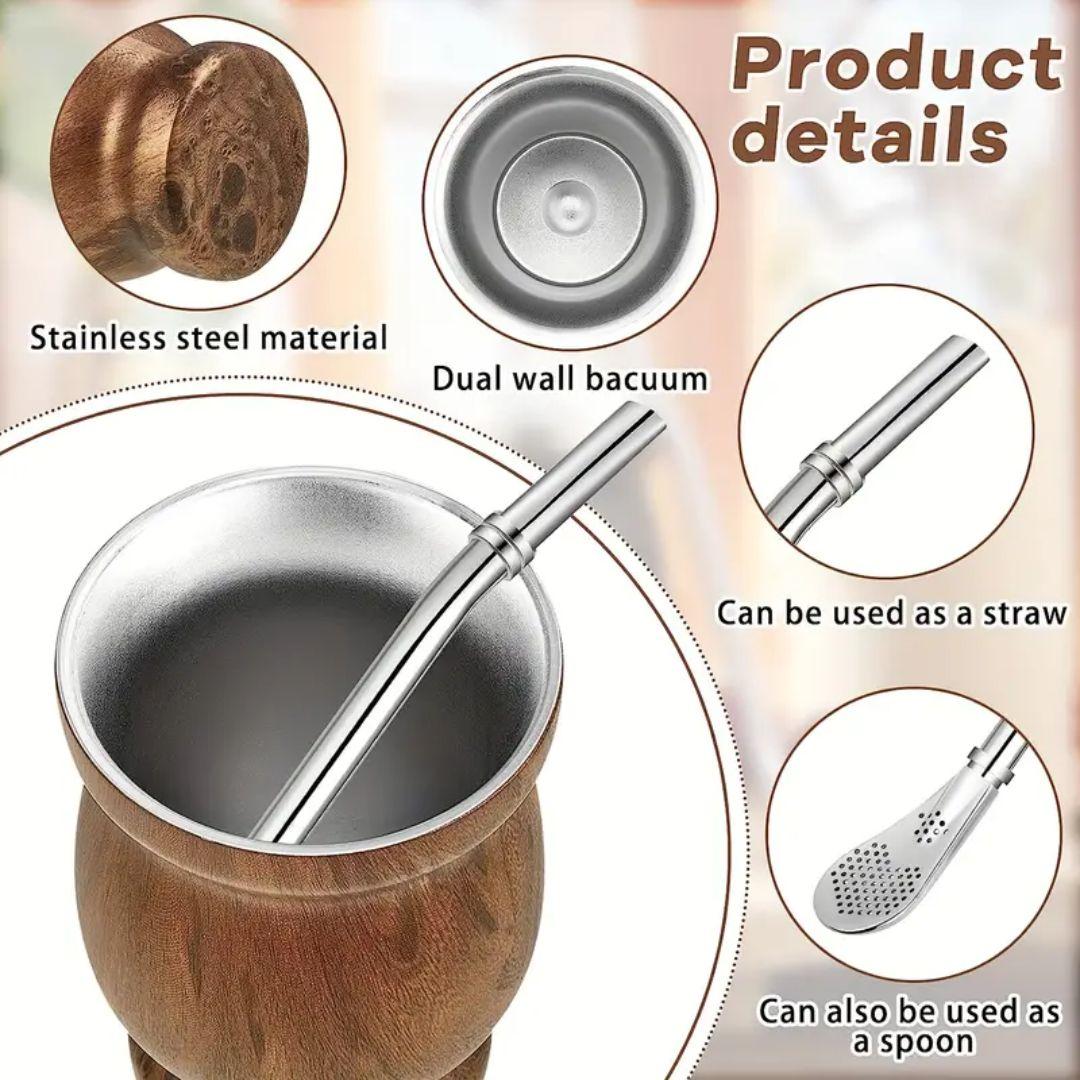 Vaso Matero Con Aislamiento Para Yerba Mate, Te, Tisanas