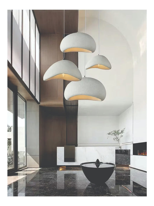 Lampara Nordica Diseño Wabi Sabi Decoración Pantalla 60cm