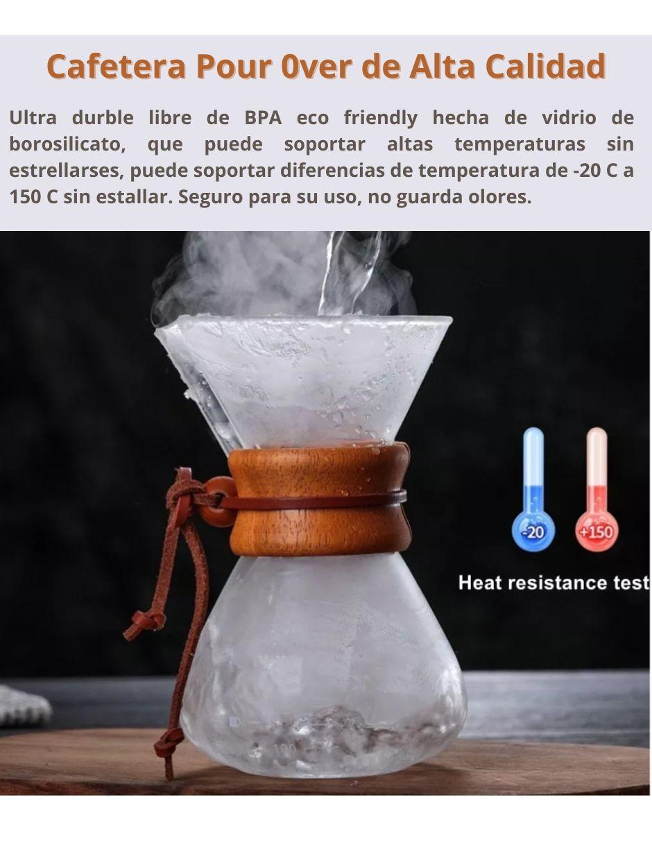 Cafetera De Vidrio Metodo De Goteo Artesanal Vintage 400ml