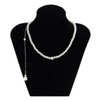 Collar Joyeria Espalda Boda Fiesta Elegante Perlas