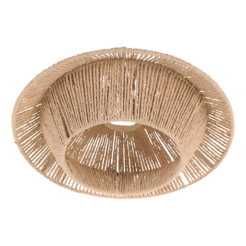 Lampara Colgante Tulum Artesanal Boho Fibra Natural 30 Cm Beige