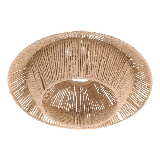 Lampara Colgante Tulum Artesanal Boho Fibra Natural 30 Cm Beige