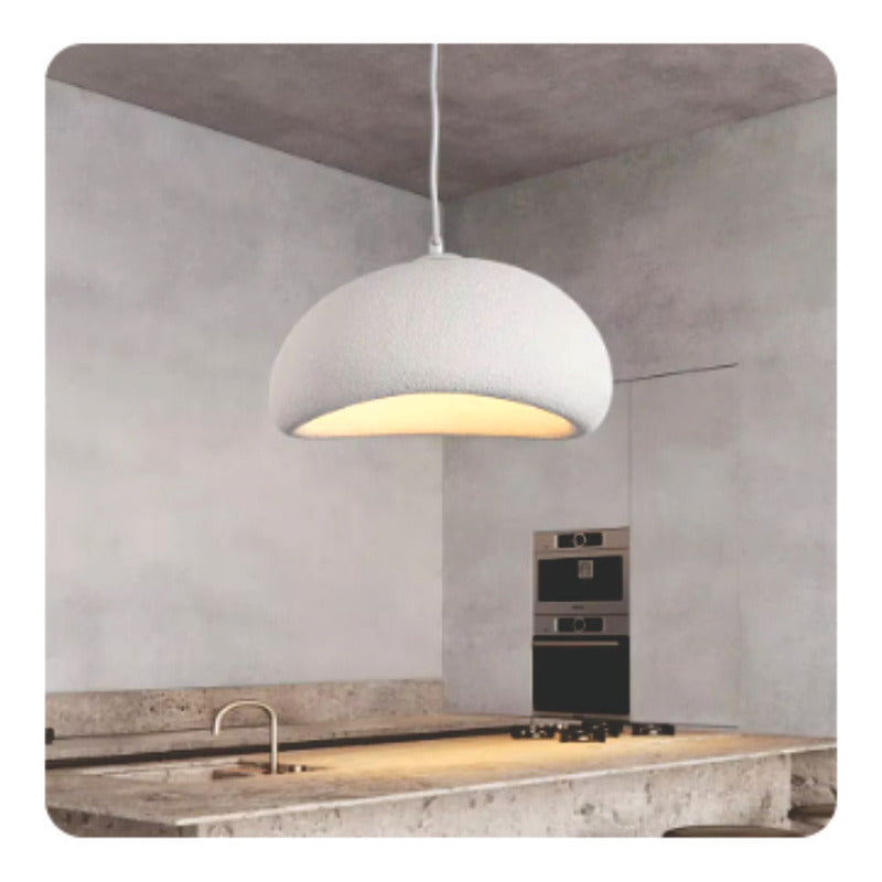 Lampara Techo Nordica Diseño Wabi Sabi  Decoracion Moderna Blanco