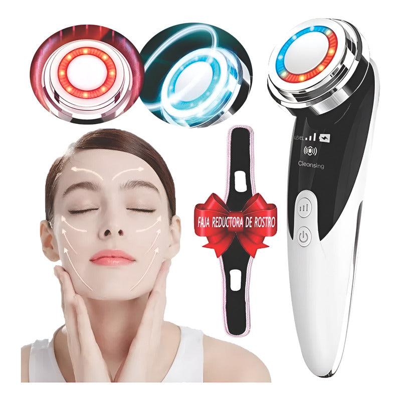 Masajeador Facial 4 En 1 Limpia Antiedad Lifting+faja Papada Todo Tipo De Piel Día/noche