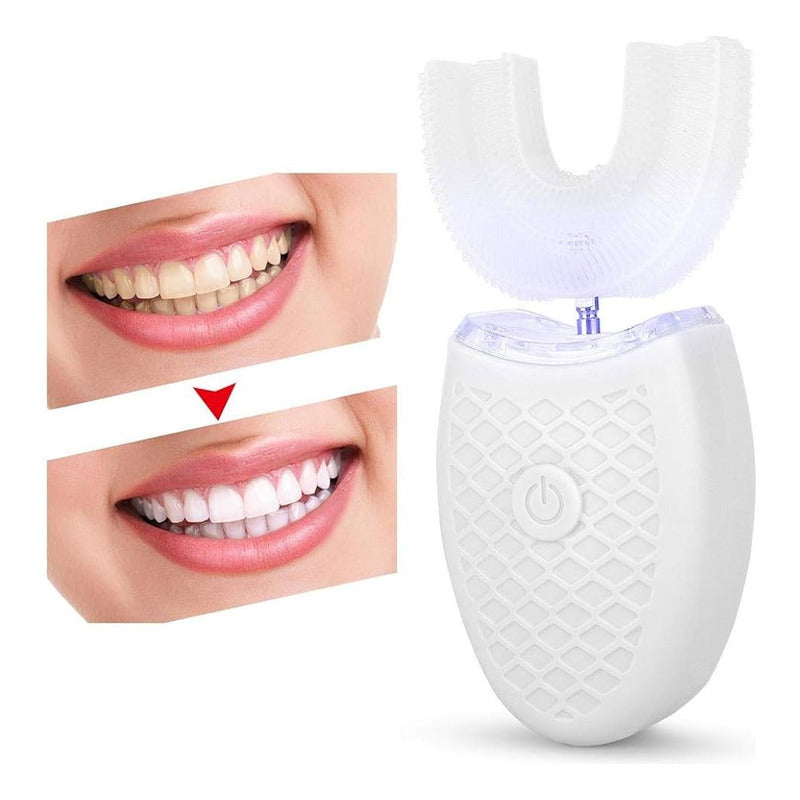 Cepillo De Dientes Ultrasonico Adulto Forma U 360 Grados Blanco