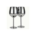 Copas De Vino Metalicas Acero Inoxidable 2pz