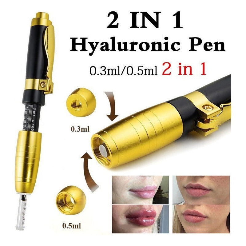 Hyaluron Pen Pluma Hialurónica Facial 2 En 1 0.3  0.5 Ml Todo Tipo De Piel