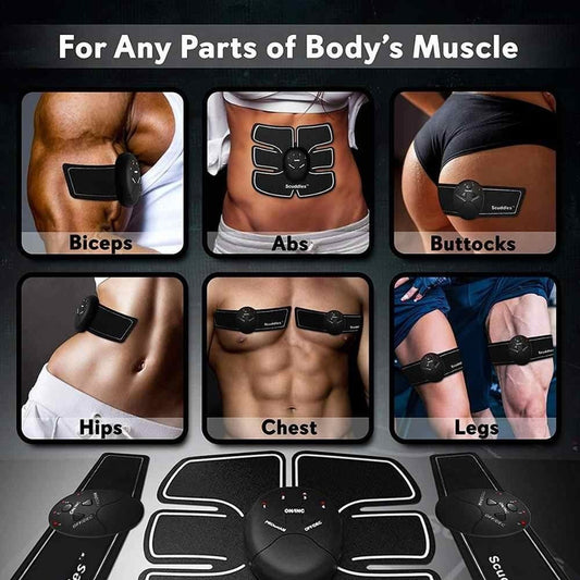 Electro Estimulador Muscular Abdomen + Gluteos 2 En 1 Ems