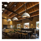 Lampara Nordica Diseño Wabi Sabi Decoración Pantalla 50cm Estructura Blanco