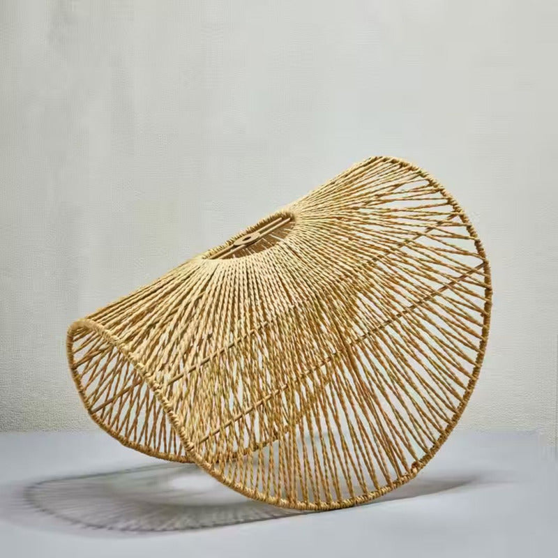 Lampara Colgante Araña Yute Artesanal  Boho Decoración Caqui