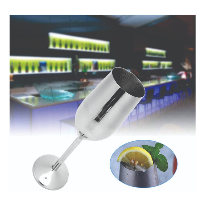 2 Copas Flauta Champan  Elegantes Acero  Irrompibles