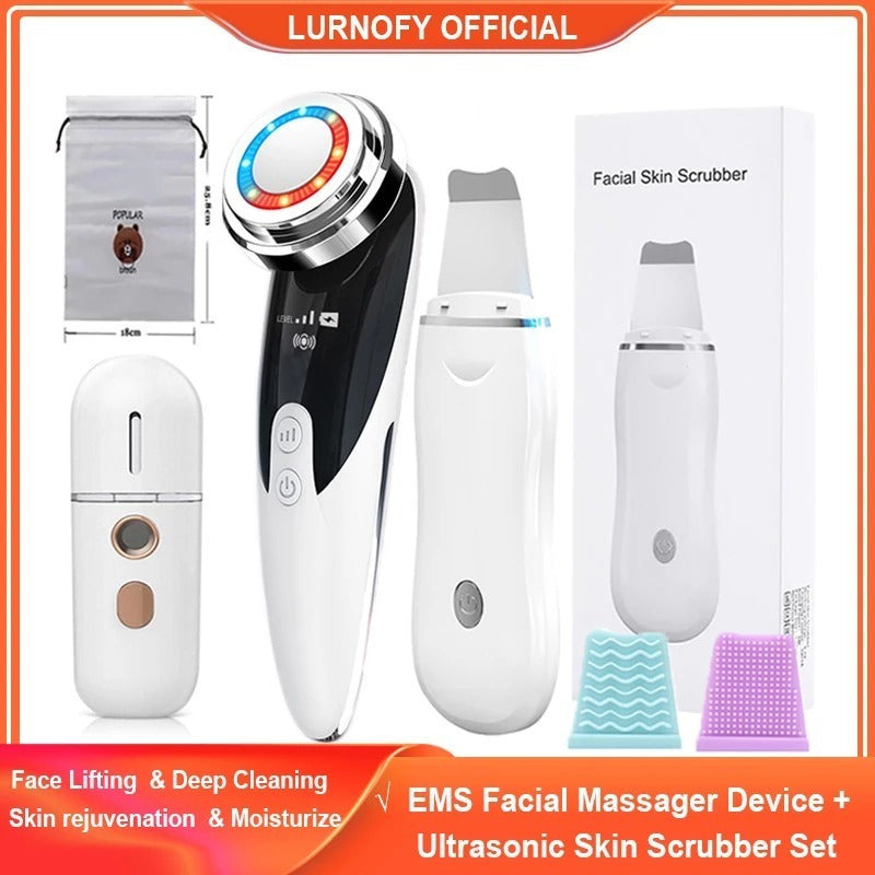 Maquina Belleza 6 En 1 Rf+ Ems+led+ultras  Mas Skin Scrubber
