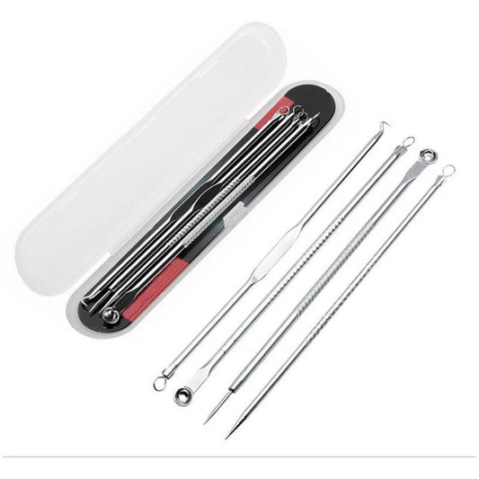 Kit Sacacomedones Remover Espinillas Y Puntos Negros 4 Pzas