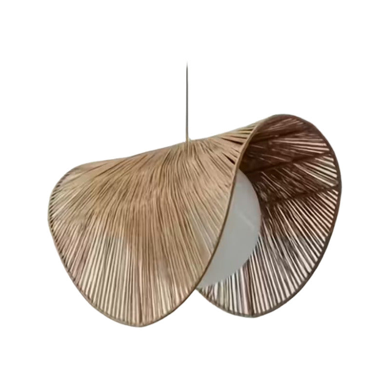 Lampara Colgante Araña Yute Artesanal  Boho Decoración Caqui