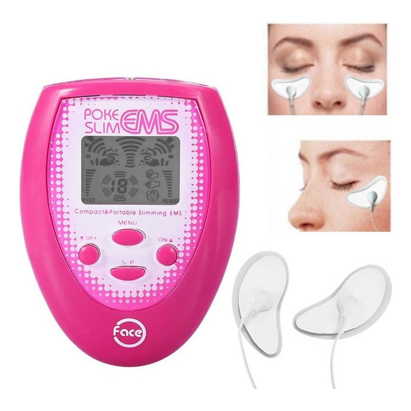 Electroestimulador Facial Ems Tens Cachete Papada + Parches