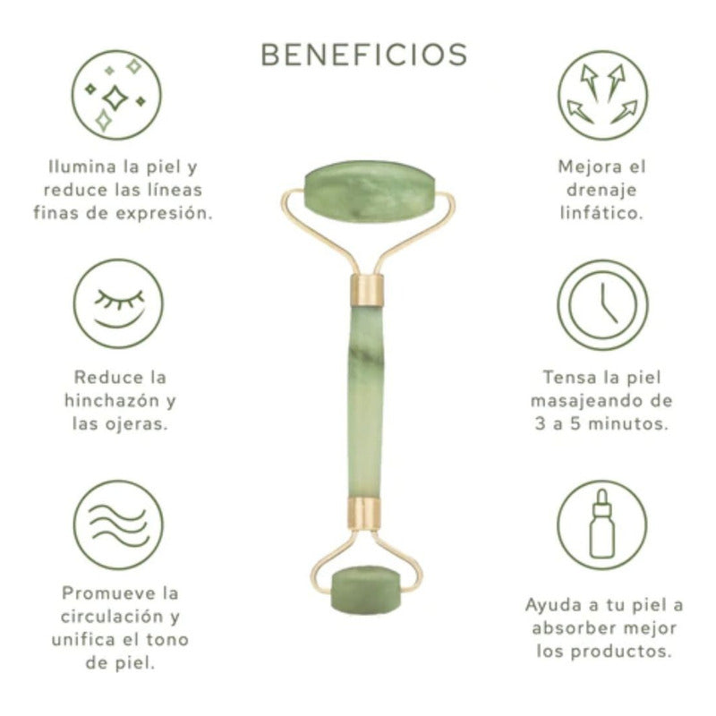 Masajeador Reductor De Papada Cuello Gratis Rodillo Jade