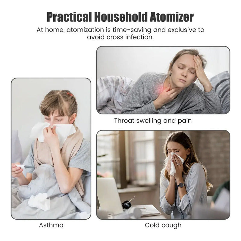 Nebulizador Portátil Inhalador  Niños/adultos, Atomizador Blanco
