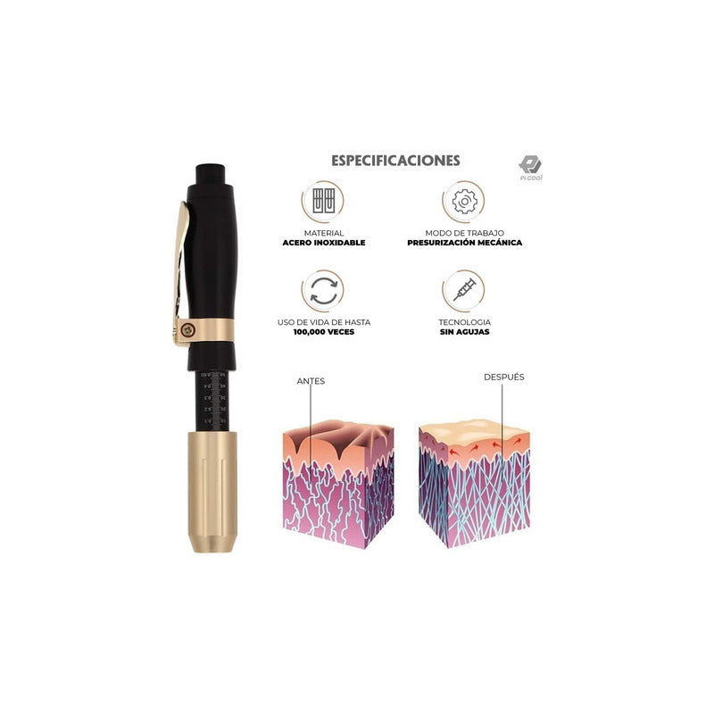 Hyaluron Pen Pluma Hialurónica Facial 2 En 1 0.3  0.5 Ml Todo Tipo De Piel