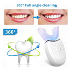 Cepillo De Dientes Ultrasonico Adulto Forma U 360 Grados Blanco