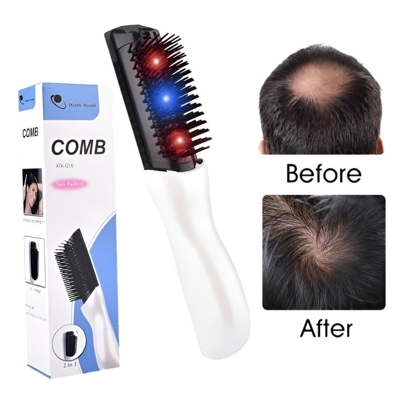 Crecimiento De Cabello Peine Láser Caida Cepillo Masajeador Blanco