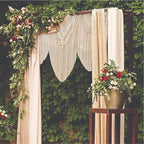 Tapiz Colgante Adorno Macrame Tejido Tulum Decoracion Blanco