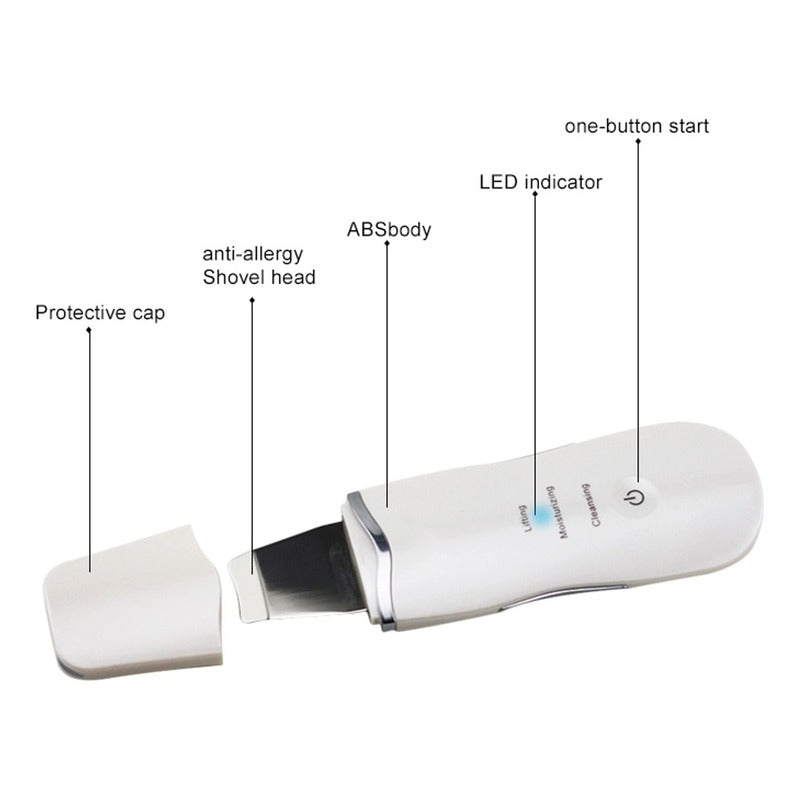 Limpiador Facial Peeling Ultrasónico Portatil Skin Scrubber