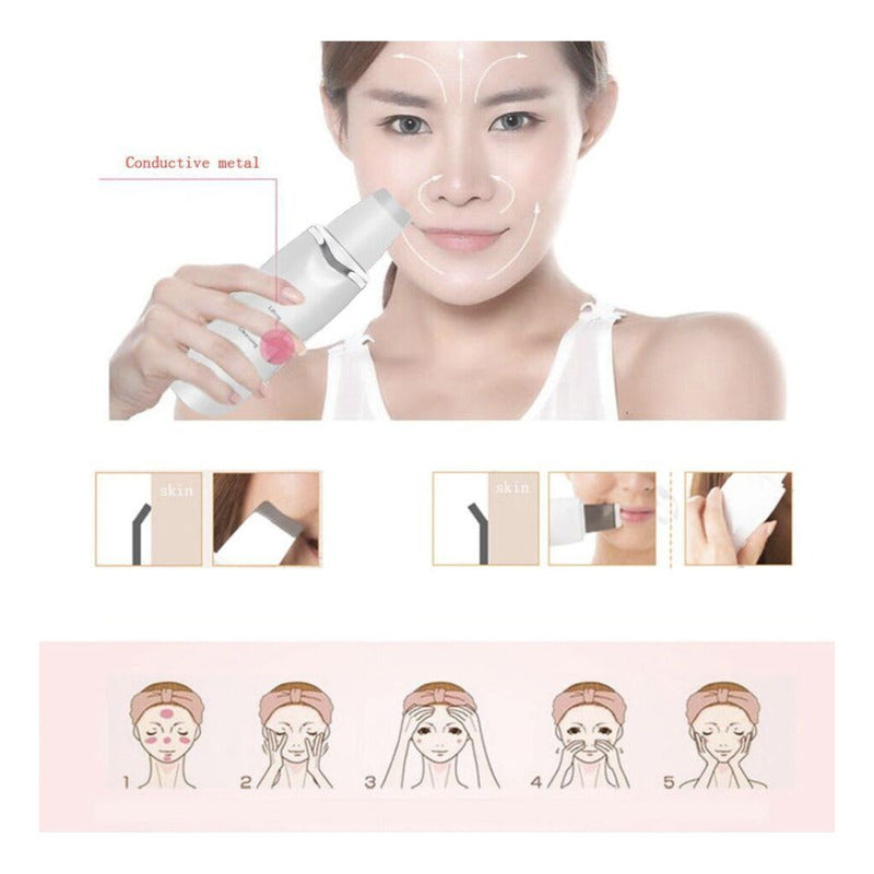 Limpiador Facial Skin Scrubber+sacacomedones Skin Care Acne Blanco