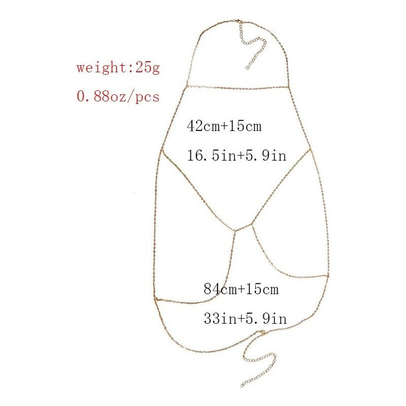 Joyeria De Cuerpo Cadena Sexy Pecho  Playa Moda Festival