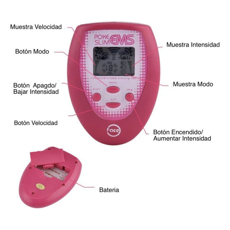 Electro Estimulador Facial Ems Tens Cachete Lifting Papada