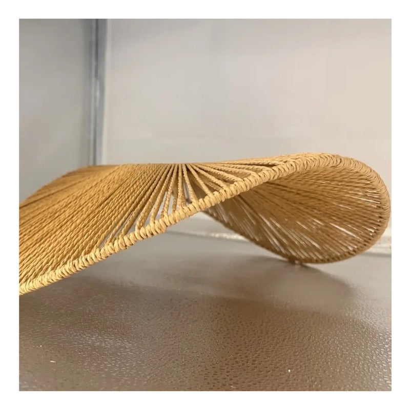 Lámpara Colgante Mimbre Bambú Boho Decor Tulum Elegante Caqui