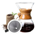 Cafetera Vidrio Pour Over Metodo De Goteo Artesanal 300ml Transparente