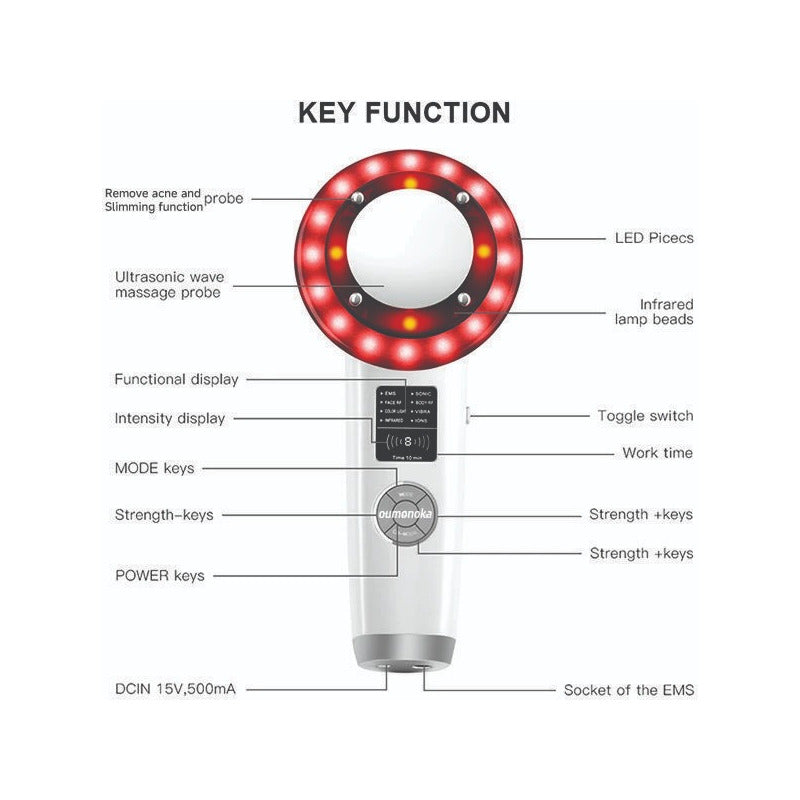 Galvanica 8  En 1 Ultrasonico Fotones Ems Teens Cavitador