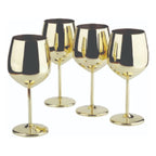 Set De Copas Vino  Elegante  Acero Inoxidable 4 Pz