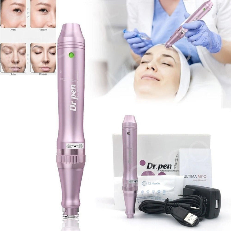 Dermapen M7 Metálico Alámbrico Recargable Mas 2 Cartuchos