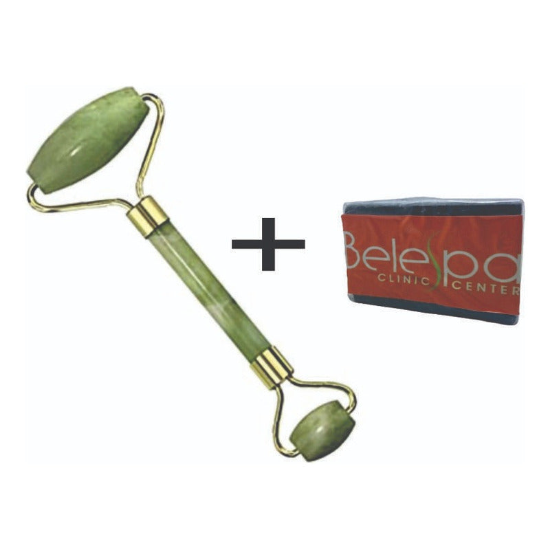 Rodillo Jade Masajeador  Facial +jabón Carbón Gratis Todo Tipo De Piel Día/noche