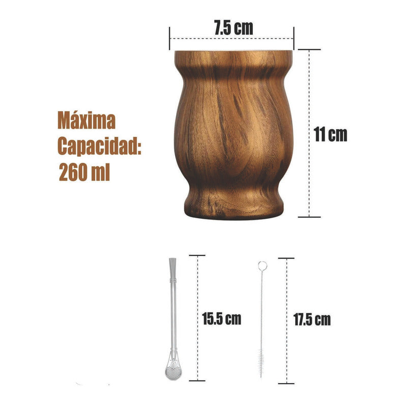 Vaso Matero Con Aislamiento Para Yerba Mate, Te, Tisanas