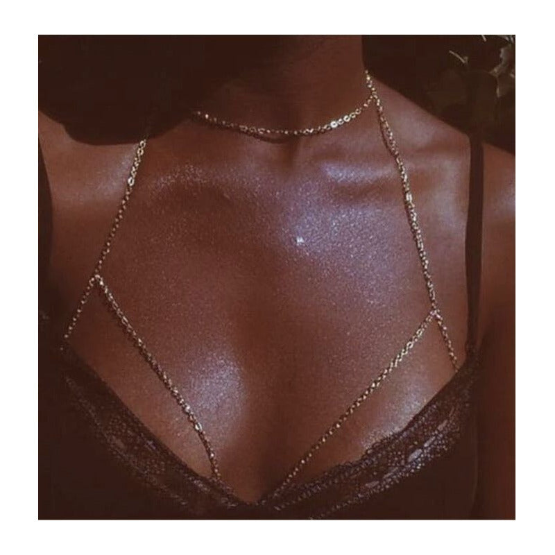 Joyeria De Cuerpo Cadena Sexy Pecho  Playa Moda Festival