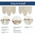 Tapiz Colgante Adorno Macrame Tejido Tulum Decoracion Blanco