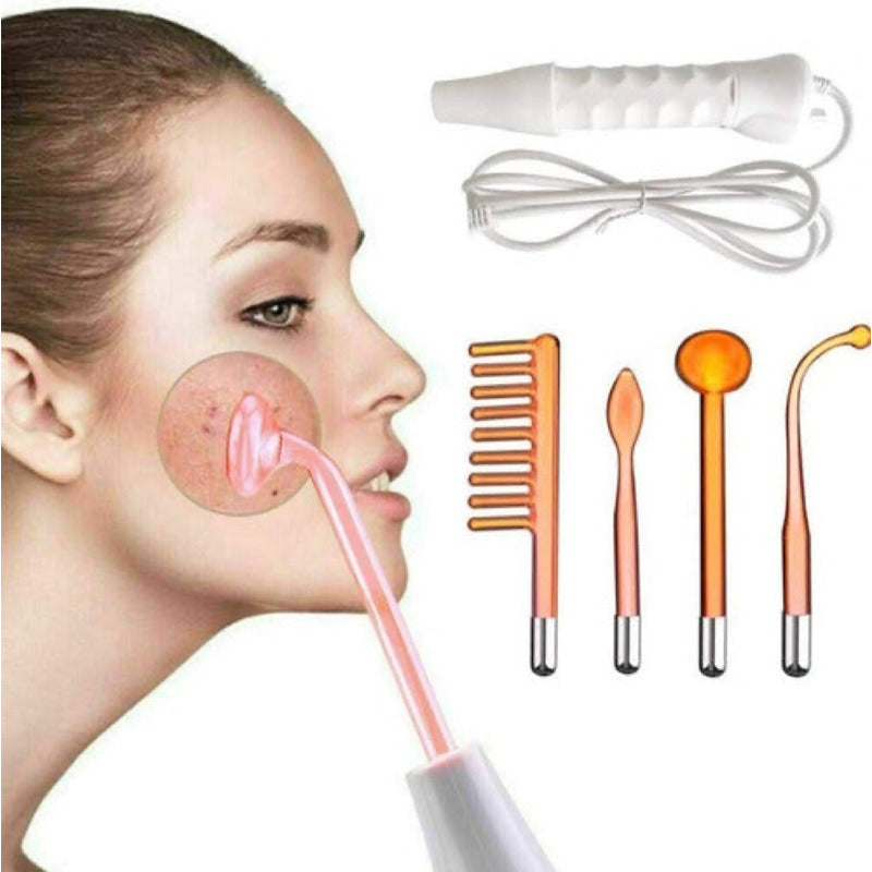 Alta Frecuencia Portátil Con Peine Ozono Facial Alopecia Blanco