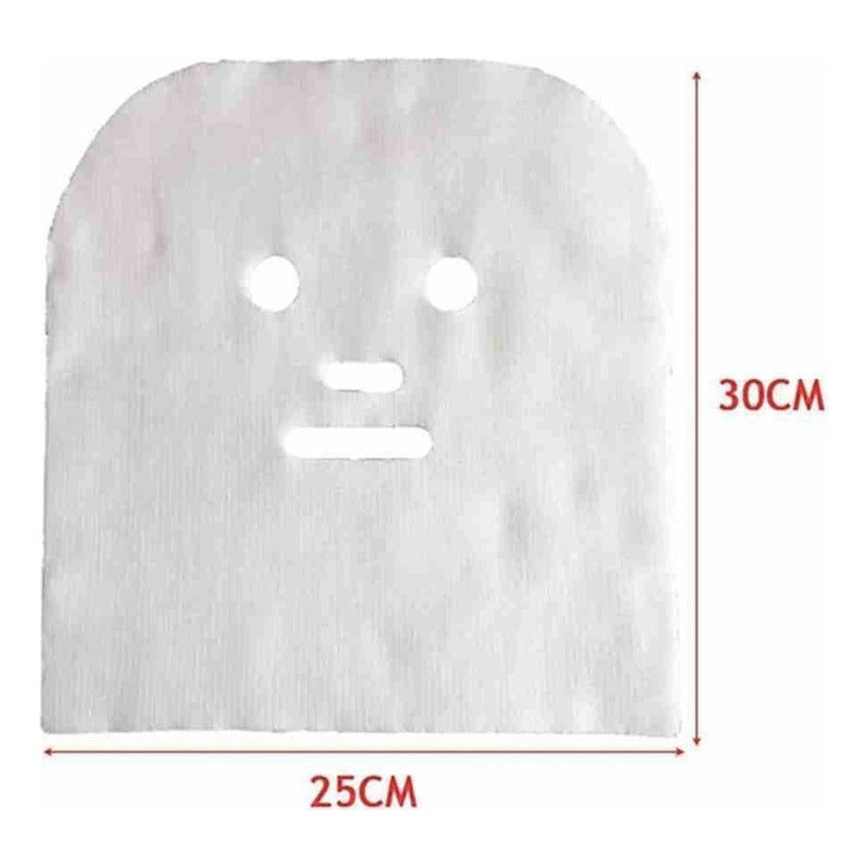 Mascarilla Facial Plastica Gasa 100 Pzas  Todo Tipo De Piel