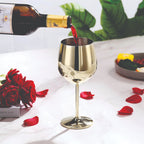 Set De Copas Vino  Elegante  Acero Inoxidable 4 Pz