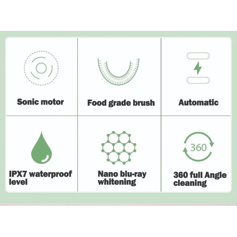 Cepillo De Dientes Ultrasonico Adulto Forma U 360+repuesto
