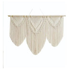 Tapiz Colgante Adorno Macrame Tejido Tulum Decoracion Blanco